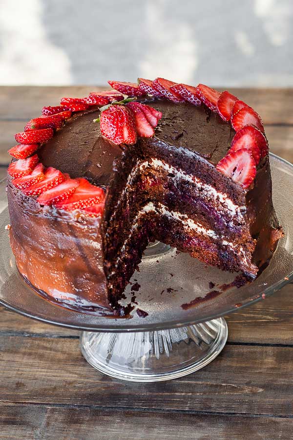 Delicious cake with three layers of total indulgence