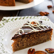 Try this European style chocolate pecan cake