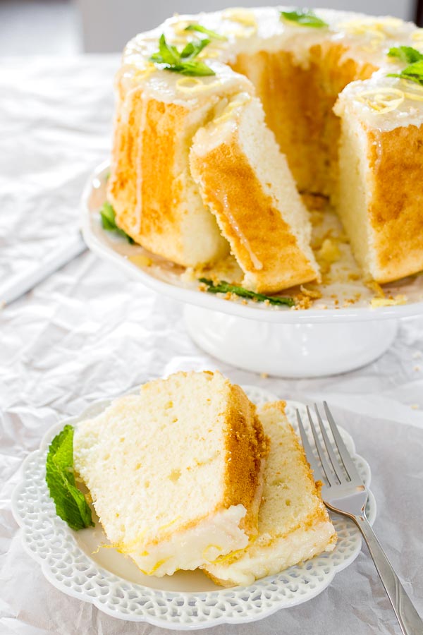 Easy lemon cake topped with a delicious lemon glaze.