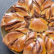 Delicious pull apart bread loaded with chocolate