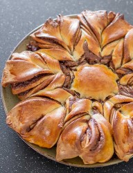 Delicious pull apart bread loaded with chocolate