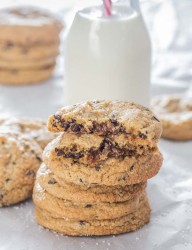 Your regular cookies recipe with a twist, filled with caramel and sprinkled with sea salt