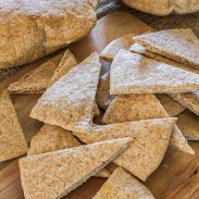 Easy to make pita bread with 100% whole wheat flour